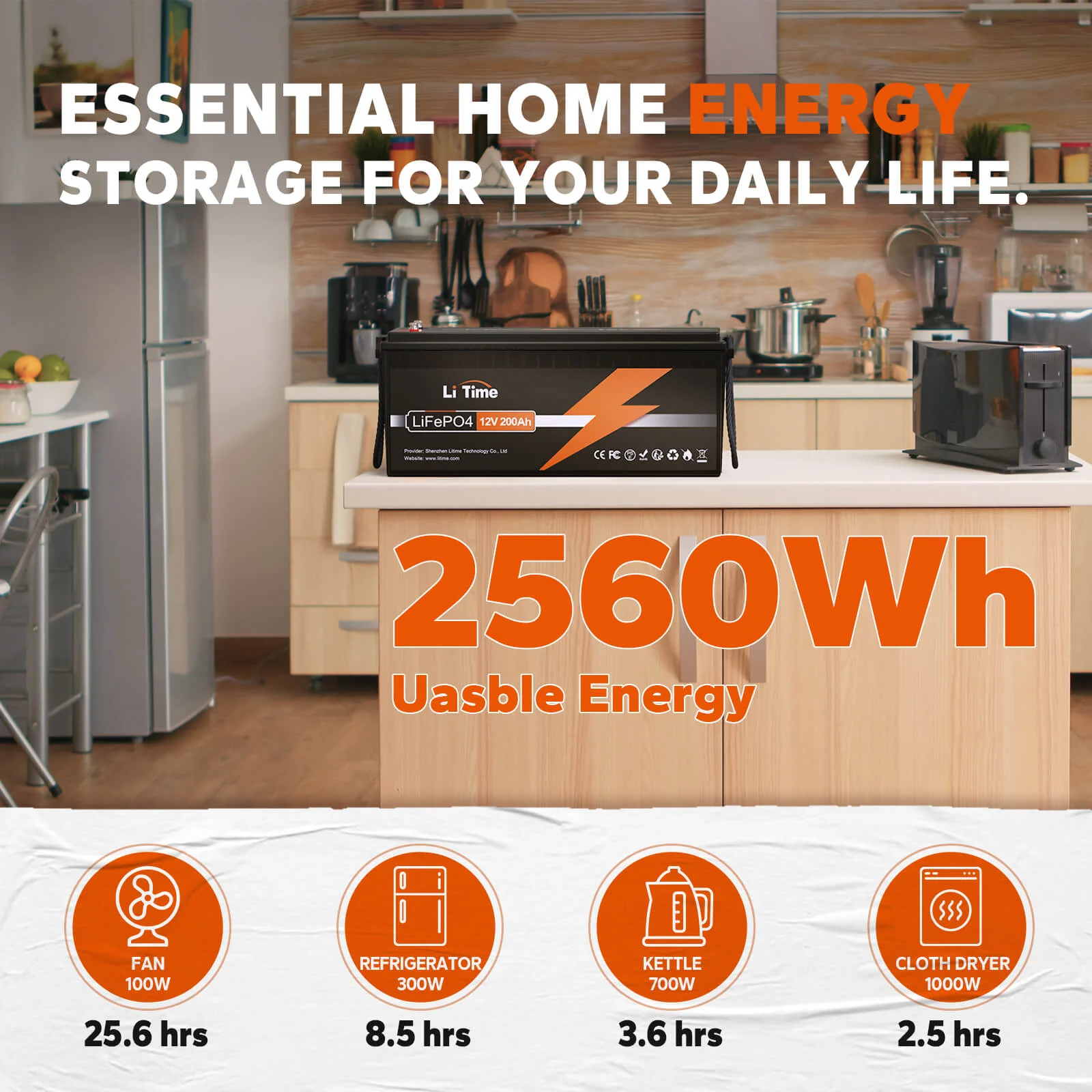 ✅Used✅LiTime 12V 200Ah LiFePO4 Lithium Battery - Image 3