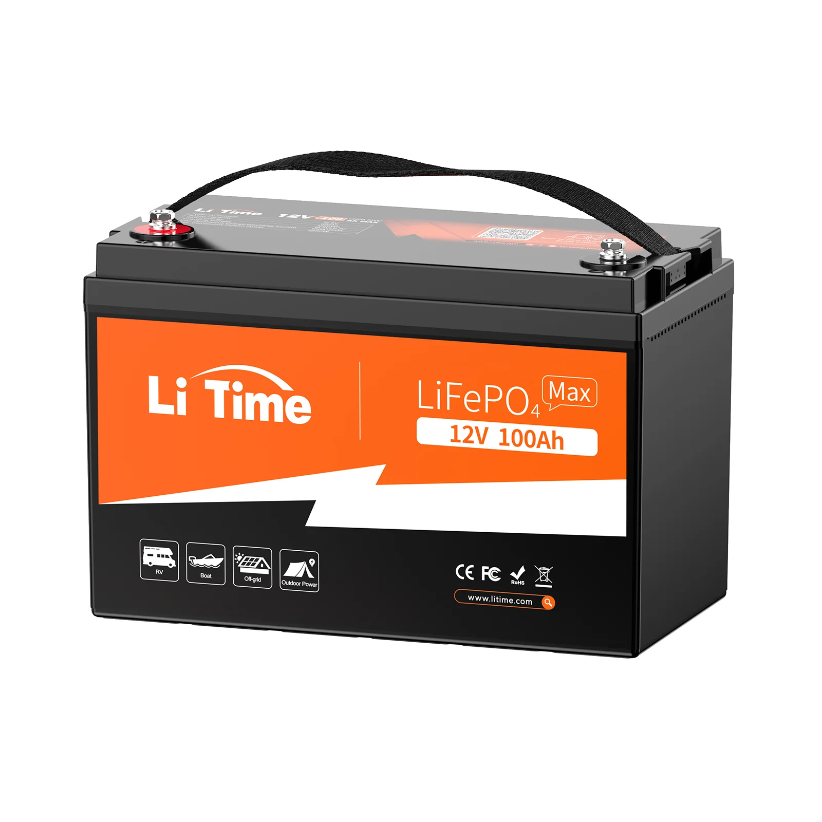 LiTime 12V 100Ah Max Lithium Deep Cycle Battery - Image 2