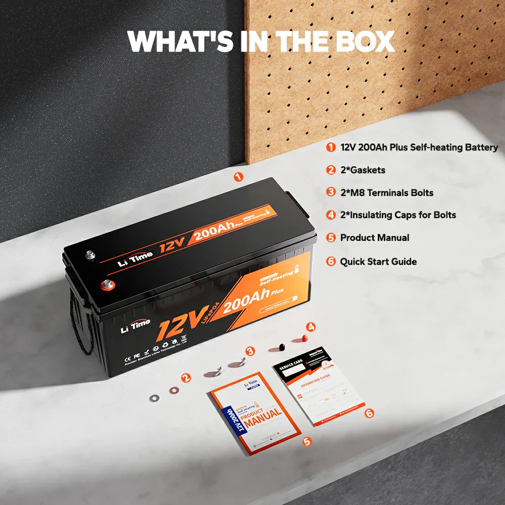LiTime 12V 200Ah Plus Self-Heating LiFePO4 Battery - Image 9