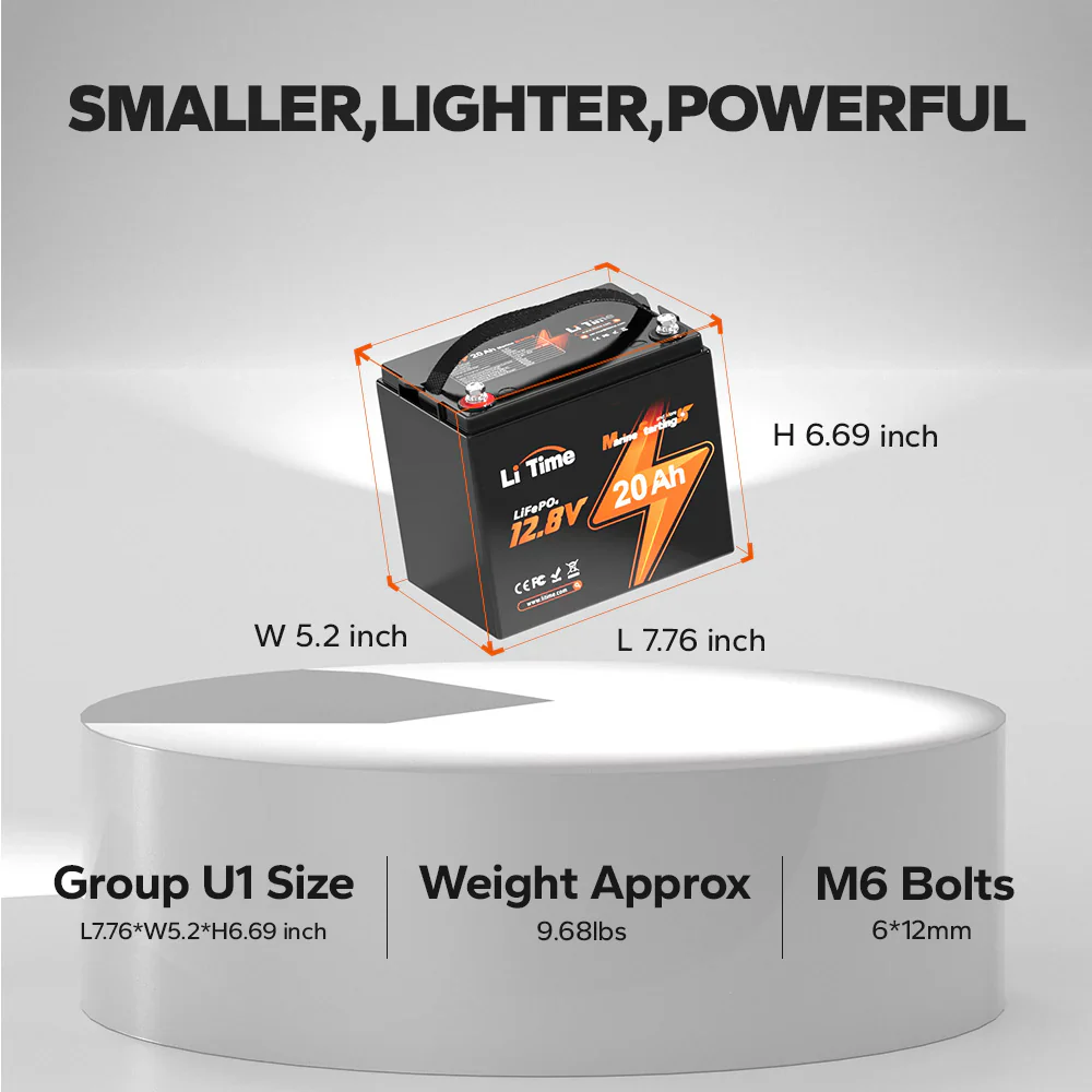 ✅Used✅LiTime 12V 20Ah Marine Starting Lithium Battery - Image 7