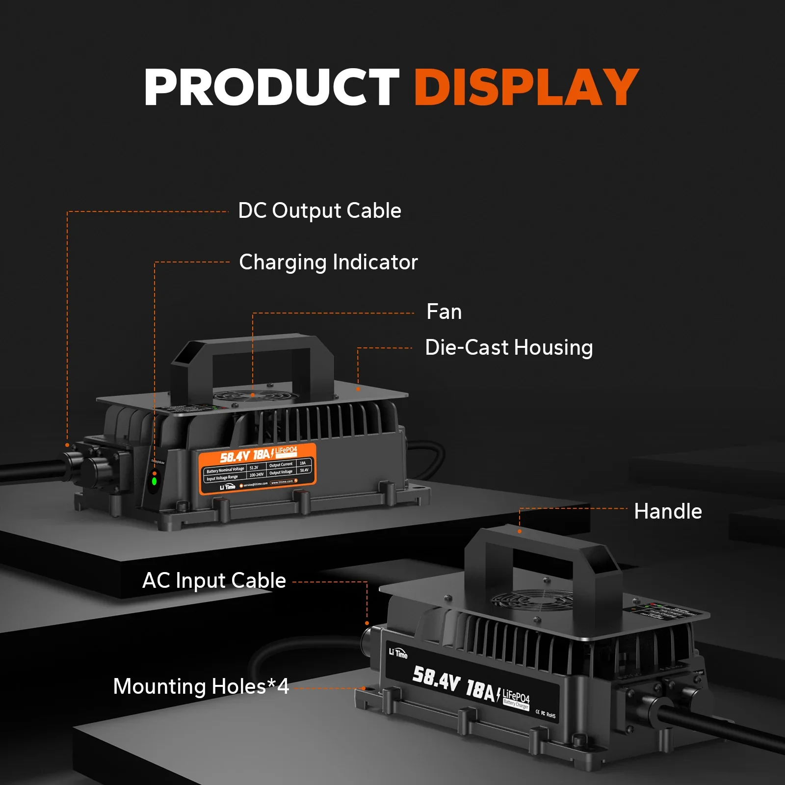 LiTime 48V 18A Lithium Battery Charger IP65 Waterproof - Image 10