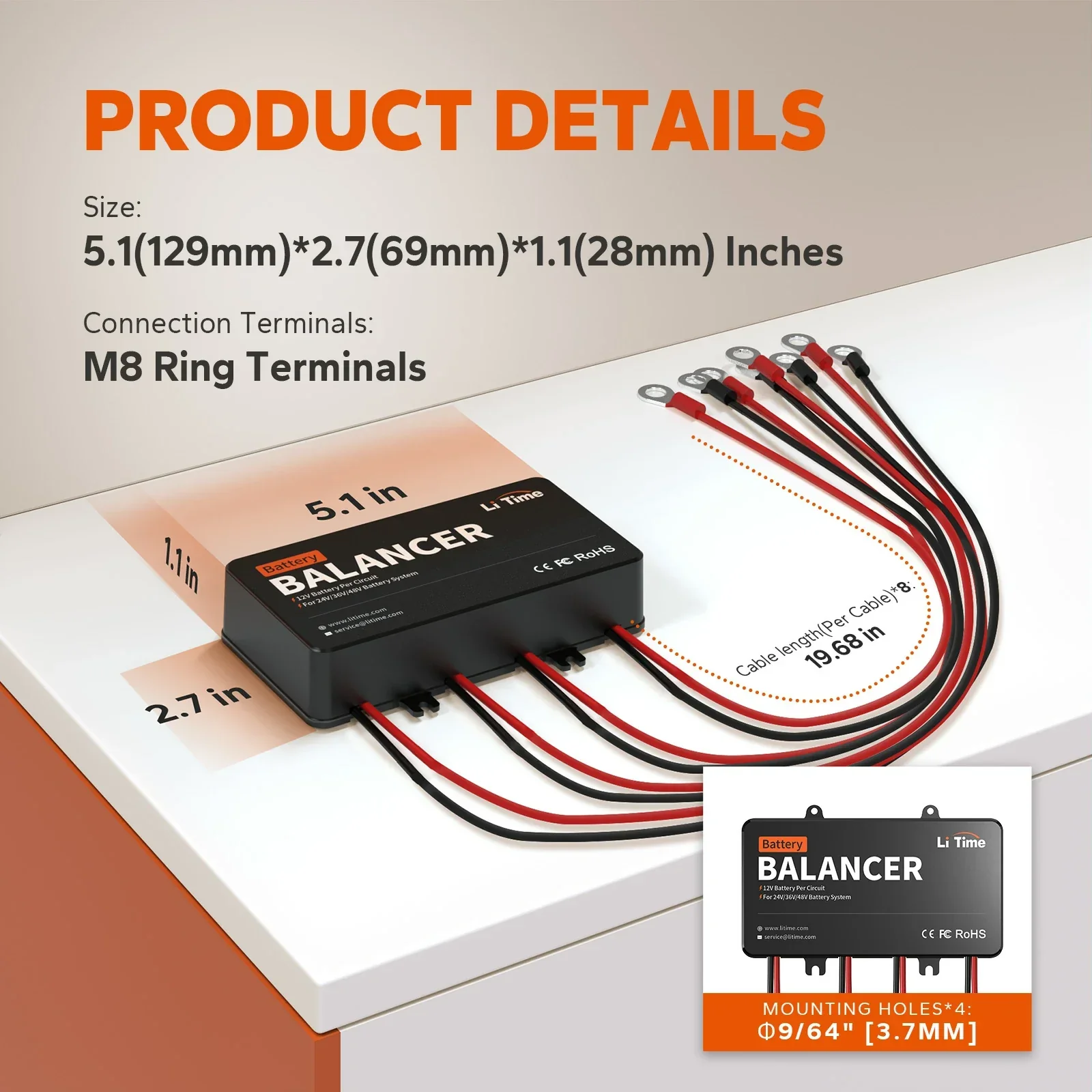 LiTime 48V Battery Balancer for 24V/36V/48V Battery Bank - Image 4