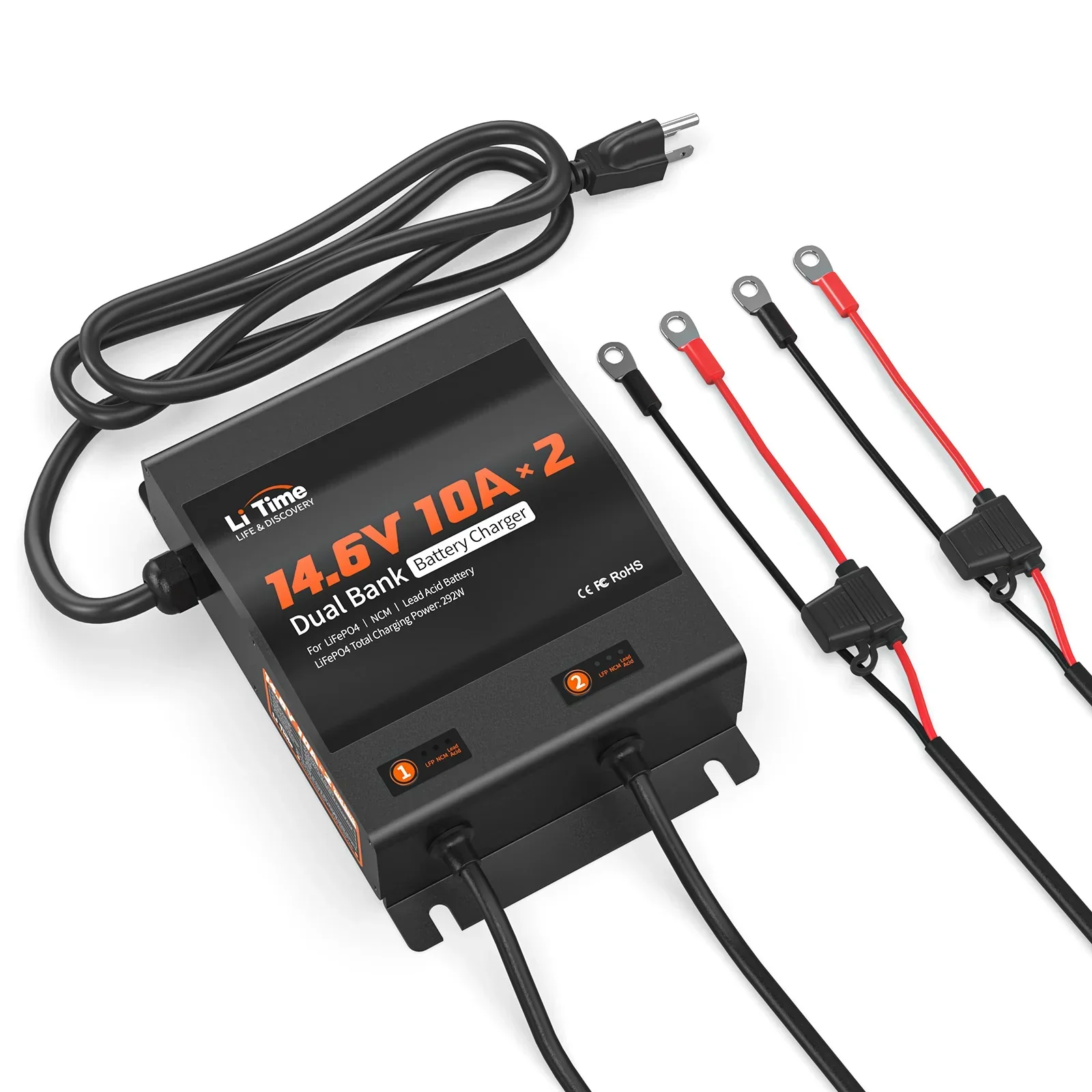 ✅Like new✅LiTime Lithium Battery Charger/ Accessories - Image 5