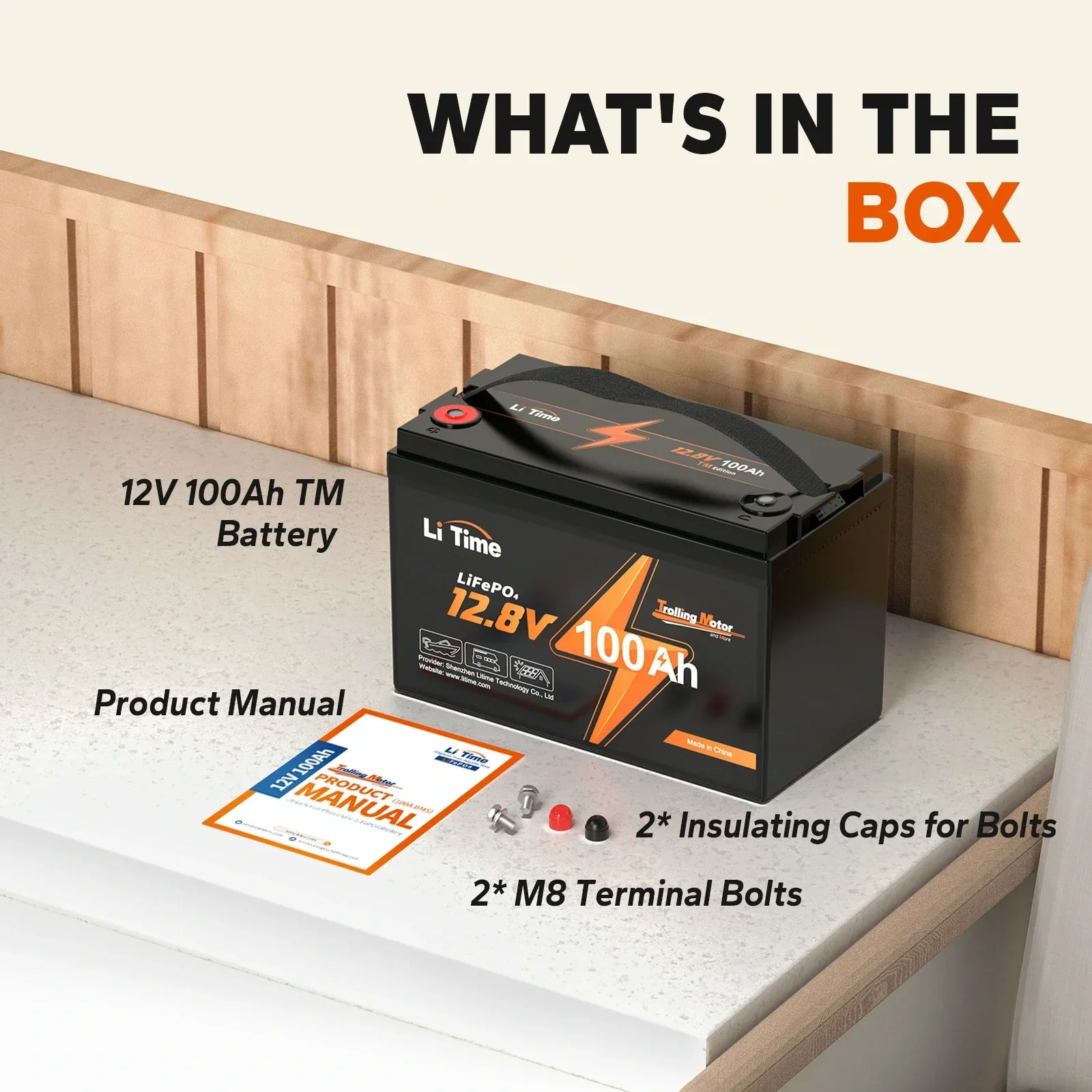 ✅Used✅LiTime 12V 100Ah TM LiFePO4 Battery - Image 11