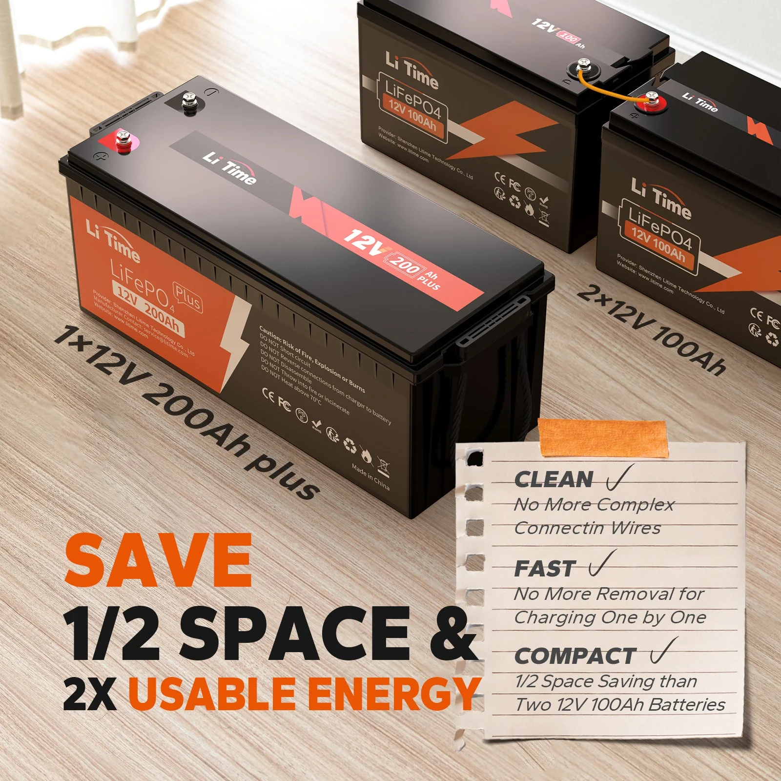 ✅Used✅LiTime 12V 200Ah Plus LiFePO4 Lithium Battery - Image 8