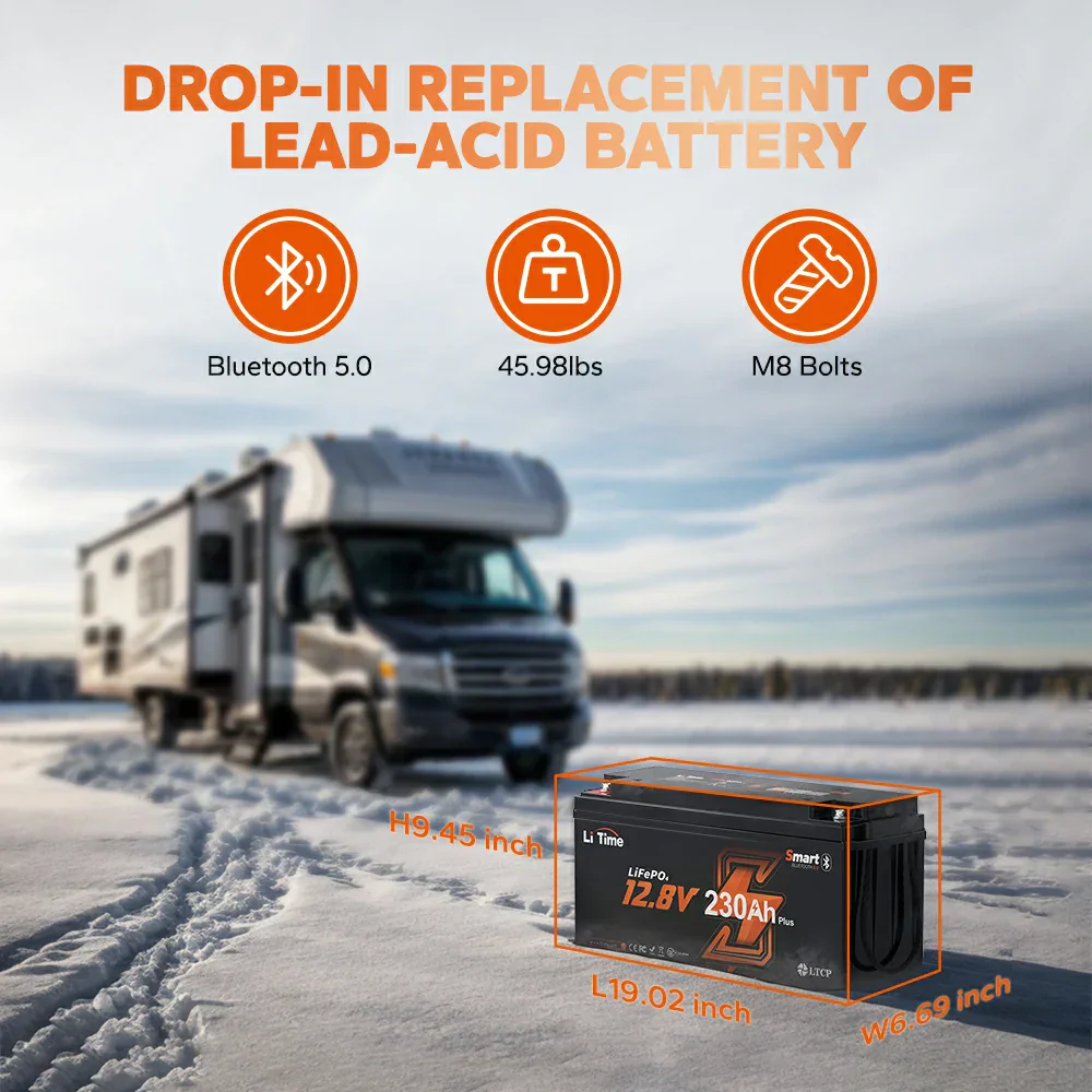 LiTime 12V 230Ah Bluetooth Lithium RV Battery - Image 5