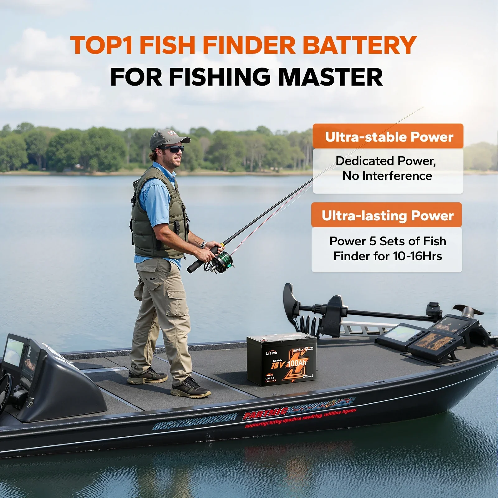 Pre-sale LiTime 16V 100Ah Fish Finder Lithium Battery with Bluetooth, Self-heating - Image 5